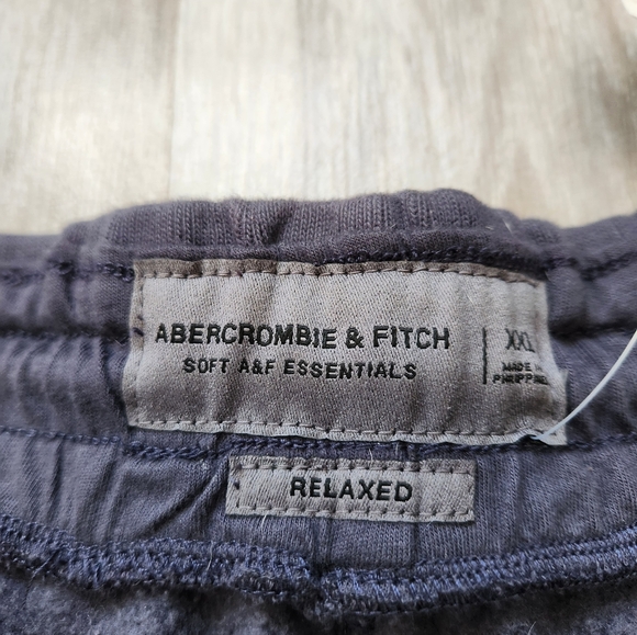 NWT Abercrombie & Fitch Soft AF Sweat Shorts Relaxed Fit Navy Blue Cut Off XXL - Picture 4 of 9
